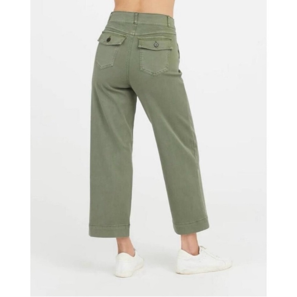 SPANX Stretch Twill Cropped Wide Leg Pant - Picture 2 of 8